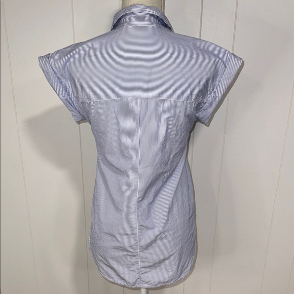 J. Crew Blue Striped Blouse - Picture 4 of 5